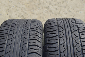 Automobile wheel. Rubber tires. Summer rubber set for the car. W