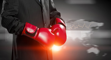 Mister boss ready to fight . Mixed media