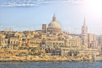Fototapeta na wymiar The skyline of Valletta, Malta
