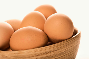 Close - up of eggs in bowl