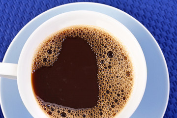 Close up of cup with coffee
