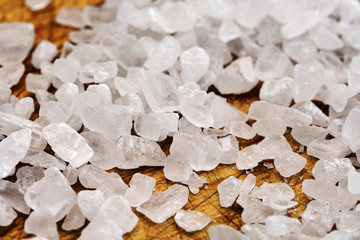 Close-up of salt grains