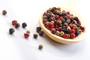 Close up of pepper grains
