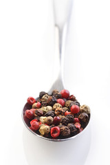 Close up of pepper grains