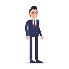Obraz premium Businessman Character Isolated Vector Illustration