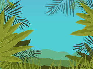 Fototapeta na wymiar open jungle illustration concept