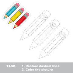 Vector trace game. School item.