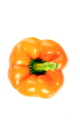 Yellow pepper on white background