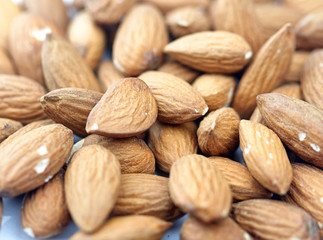 Almonds close up