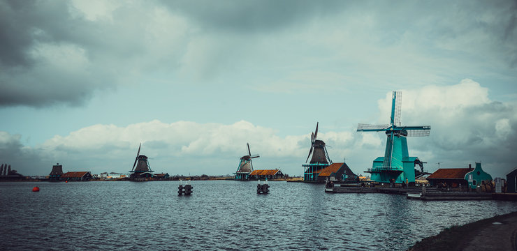 View on Zaanse Schans, The Netherlands