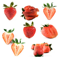 Strawberry on white backround