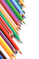 Rainbow colored pencils - close-up
