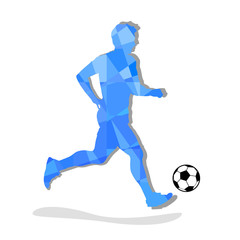 Fototapeta na wymiar Soccer, football players silhouettes. Illustration 