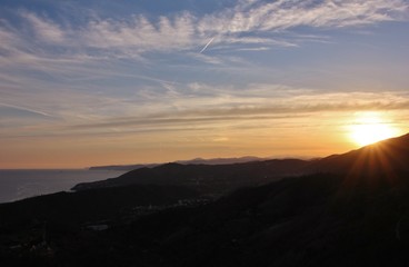 Fototapeta premium Widok z parku Beigua, Arenzano, Liguria