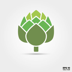 Artichoke vegetable vector icon