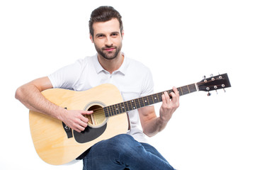 Young man with guitar