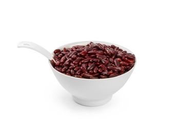 Red bean isolated on white background