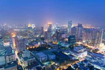 Fototapeta na wymiar Bangkok downtown at night.