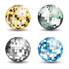 Set of 4 disco balls