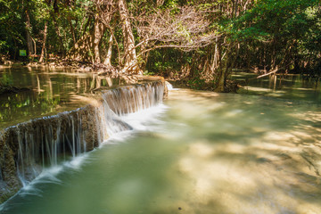 Deep forest waterfalls  with beautiful in thailand