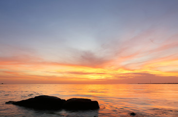 Beautiful Sun Set at Bahia Honda State Park, Key West, Florida.