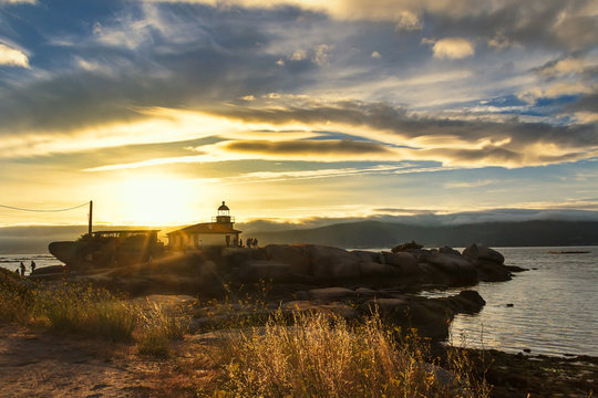 Punta Cabalo lighthouse at sunset