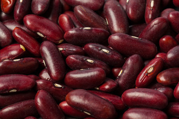 red beans on the black table
