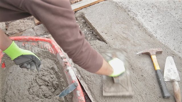 Renovating concrete pavement in home / budget DIY version.