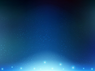 Obraz premium Vector Cosmology Illustration with Universe, Galaxy, Planets and Stars.Space with stars. Abstract background. Night sky vector illustration