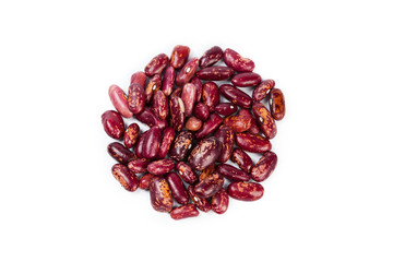 Red beans isolated on white background