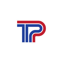 Initial Letter TP Linked Design Logo