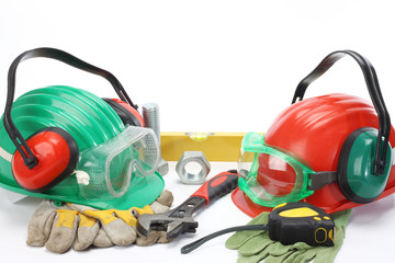 industrial tools and protective gear
