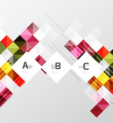 Minimalistic square shapes abstract background