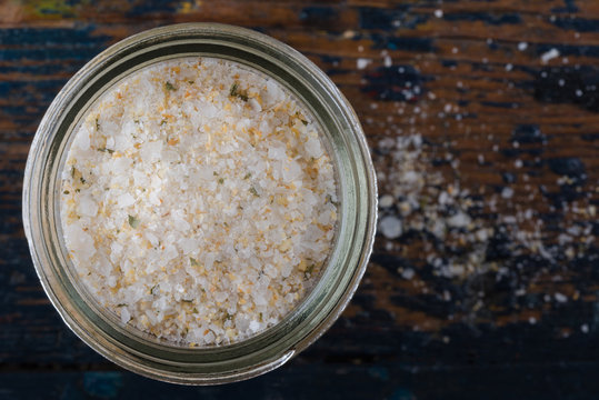Garlic Salt in a Spice Jar