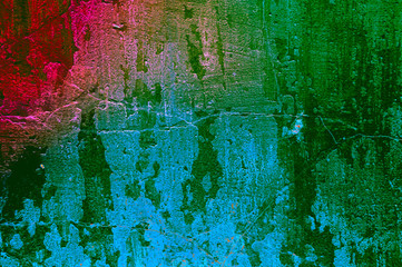 Grunge color wall background texture in rainbow style