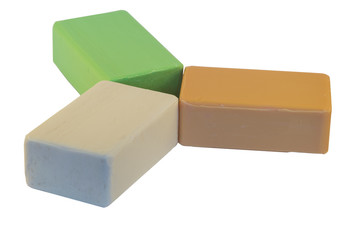 Soap for washing on a white background .