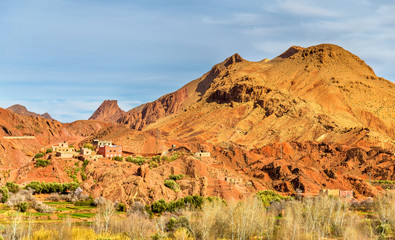 Landscape of Dades Valley in the High Atlas Mountains, Morocco