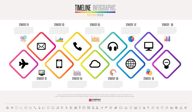 Timeline Infographics Design Template