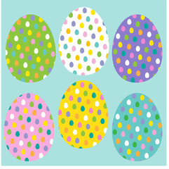 Easter eggs with small egg patterns