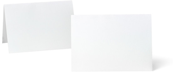 close up of a white note paper on white background