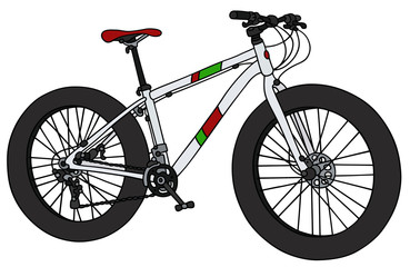 Obraz premium White snowbike