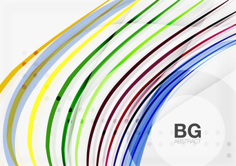 Colorful vector stripes on grey