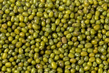 Mung beans isolated on white background