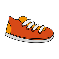 sneaker shoes icon image vector illustration design 