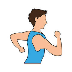 running man sport or health icon image vector illustration design 