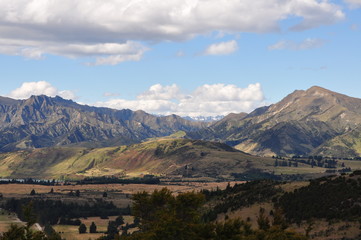 Mountains at Lake Wanaka in New Zealand