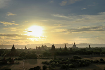 Bagan, Myanmar temples in the Archaeological Zone.