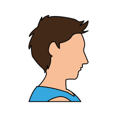 faceless man profile icon image vector illustration design 