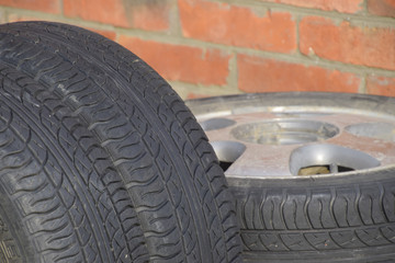 Four wheel drive. Rubber tires. Summer rubber set for the car