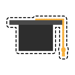 graduation cap icon image vector illustration design 
